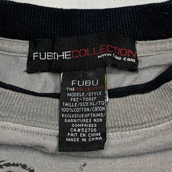 VTG 90s Y2K Rare FUBU The Collection Layered T-Shirt Mens Older Brother Core - Picture 5 of 12